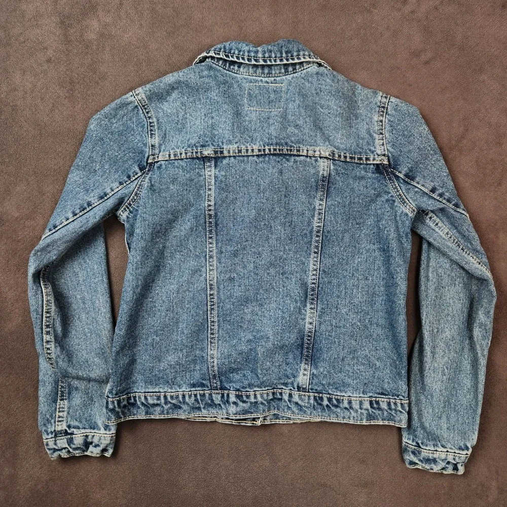 Levis Denim Trucker Jacket Youth Girls XL‎ Blue Jean Button Up